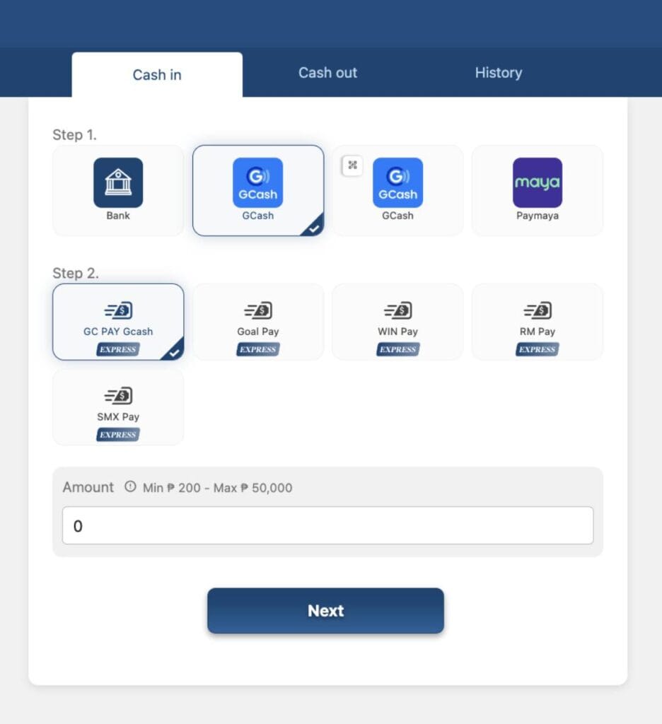MWCASH Casino Guides - Payments: Cash In / Cash Out Page - Deposit & Withdraw